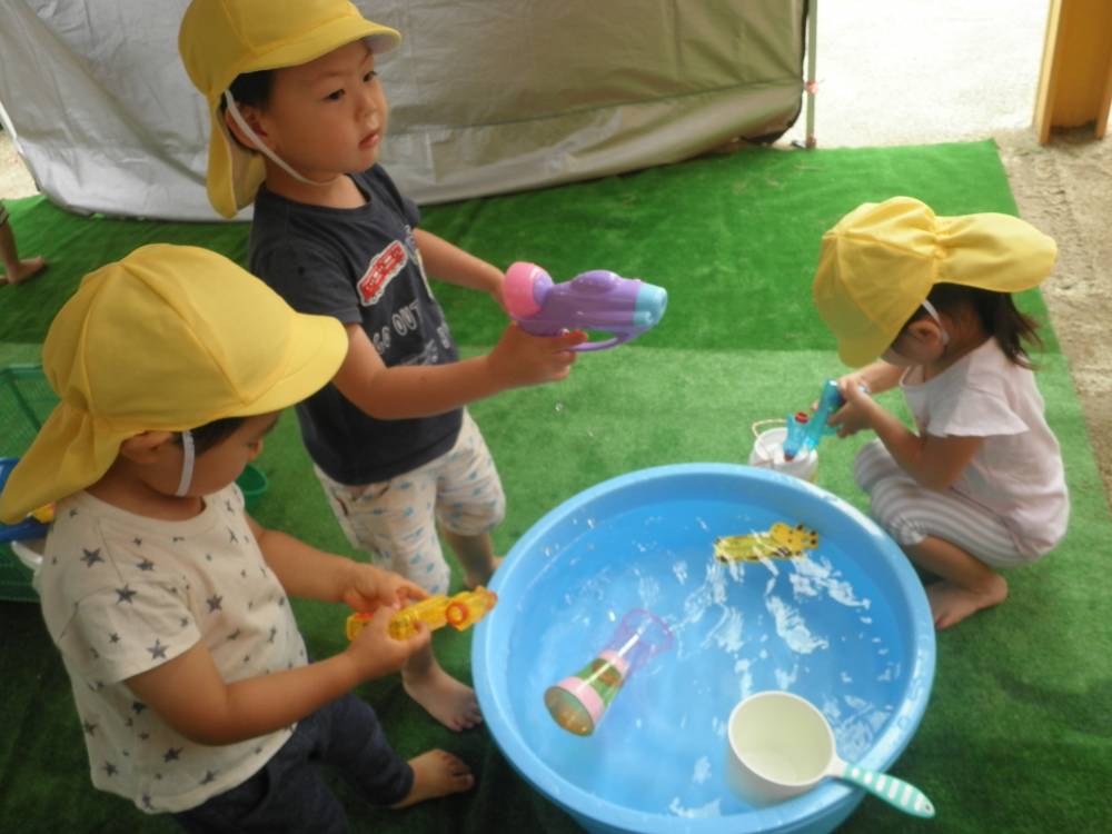 うさぎ組☆先日の水遊びの様子